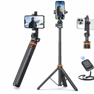 EUCOS 62" Phone Tripod, Tripod for iPhone & Selfie Stick Tripod with Remote, Extendable Phone Tripod Stand & Travel Tripod, Solidest Cell Phone Tripod Compatible with iPhone/Android